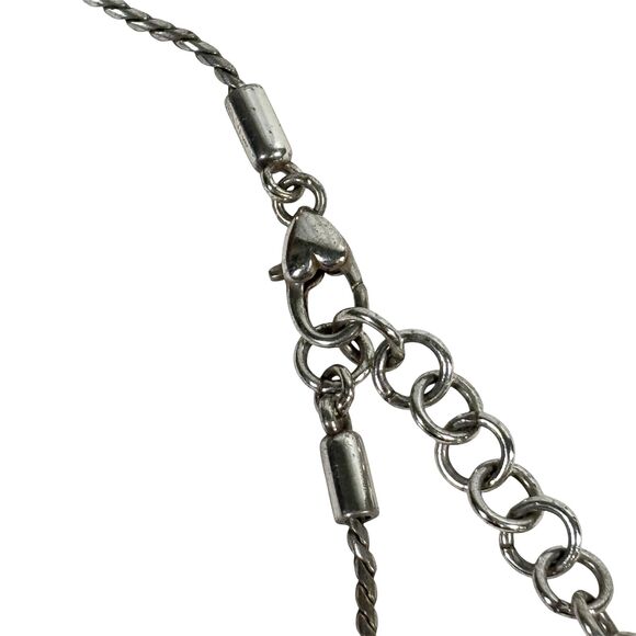 Brighton Cross Swarovski Crystals Pendant Necklace Reversible Scrollwork Design - Picture 11 of 13